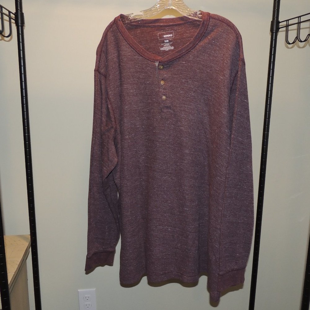Men's Sonoma Goods For Life® Long Sleeve Henley Top 3XL